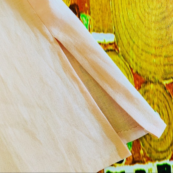 Talbots Woman Petites Irish Linen Pink Skirt W 22 - Picture 6 of 12